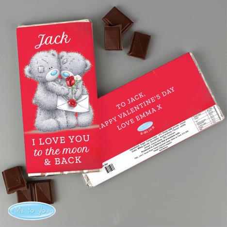Personalised Me to You Bear Red Roses Milk Chocolate Bar Extra Image 2